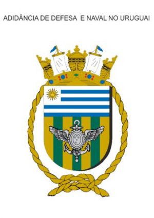 Coat of arms (crest) of the Defence and Naval Attaché in Uruguay, Brazilian Navy