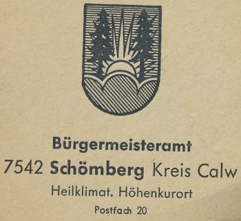 Wappen von Schömberg (Calw)/Coat of arms (crest) of Schömberg (Calw)