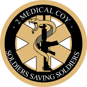 Emblem (crest) of the 2nd Medical Company, 1st Logistics Battalion, The Train Regiment, Danish Army