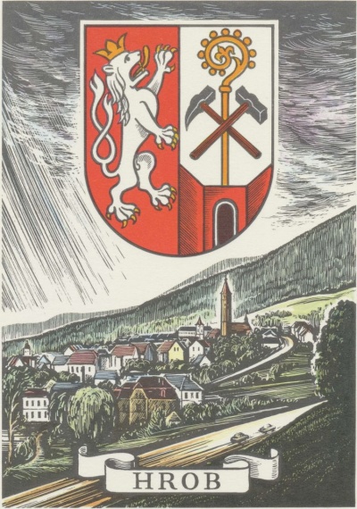Arms (crest) of Hrob (Teplice)