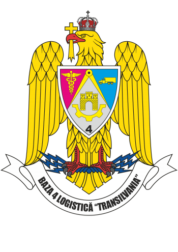 Coat of arms (crest) of the 4th Logistics Base Transilvania, Romanian Army