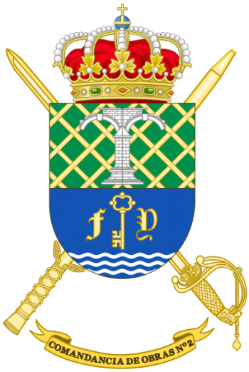Coat of arms (crest) of the 2nd Construction Command, Spanish Army