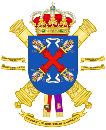 Coat of arms (crest) of the 11th Field Artillery Regiment, Spanish Army
