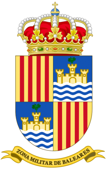 Coat of arms (crest) of the Balearic Islands Military Zone, Spanish Army