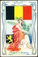 Arms, Flags and Folk Costume trade card Natrogat Belgien