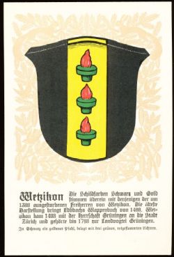 Wappen von/Blason de Wetzikon (Zürich)