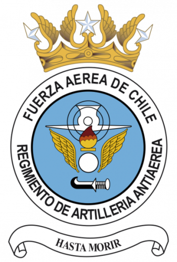 Coat of arms (crest) of the Anti Aircaft Artillery Regiment, Air Force of Chile