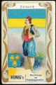 Arms, Flags and Folk Costume trade card Honig (maizena and pudding powder)