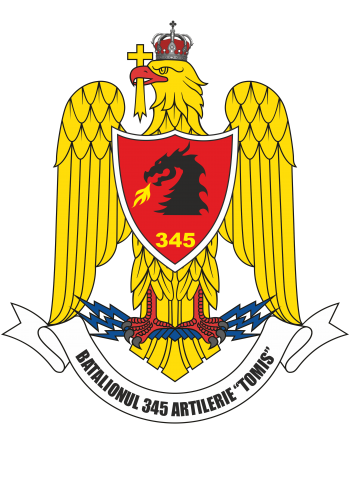 Coat of arms (crest) of the 345th Artillery Battalion Tomis, Romanian Army