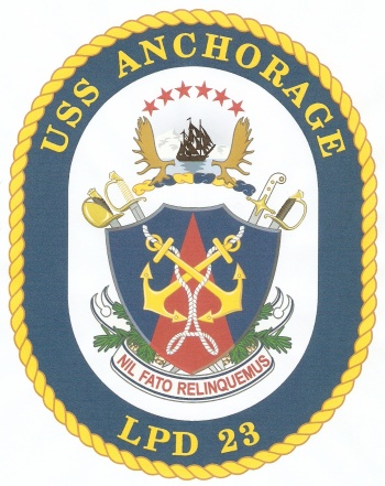 Coat of arms (crest) of the Ampibious Transport Dock USS Anchorage (LPD-23), US Navy