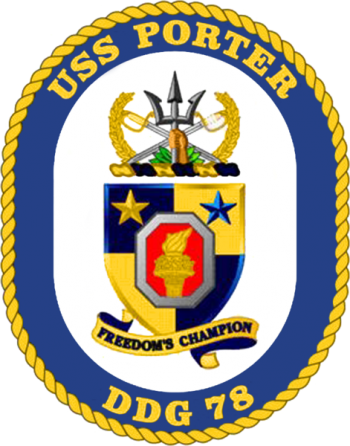 Coat of arms (crest) of the Destroyer USS Porter