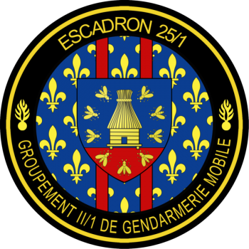 Blason de Mobile Gendarmerie Squadron 25-1, France/Arms (crest) of Mobile Gendarmerie Squadron 25-1, France