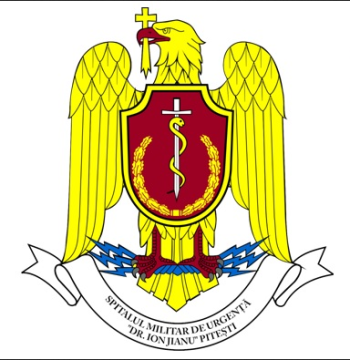 Coat of arms (crest) of the Dr. Ion Jianu Military Emergency Hospital, Pitești, Romania