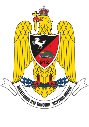 Coat of arms (crest) of the 912th Tank Battalion Scythia Minor, Romanian Army