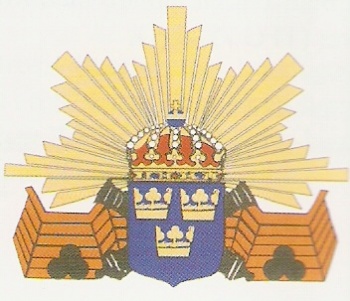 Coat of arms (crest) of the 1st Coastal Artillery Regiment Vaxholm Coastal Artillery Regiment, Swedish Navy