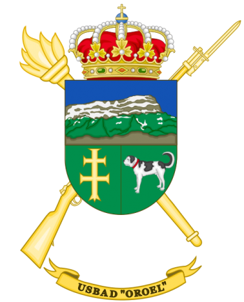 Coat of arms (crest) of the Discontinuous Base Services Unit Oroel, Spanish Army