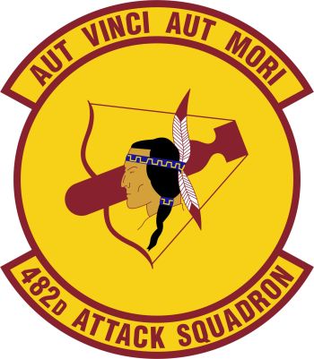 Coat of arms (crest) of the 482nd Attack Squadron, US Air Force