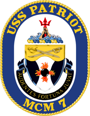 Coat of arms (crest) of the Mine Countermeasures Ship USS Patriot
