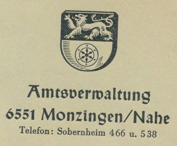 Wappen von Monzingen/Coat of arms (crest) of Monzingen