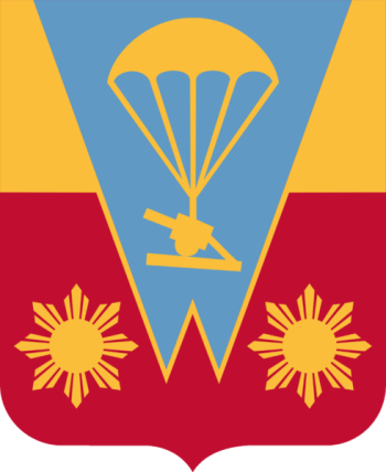 Coat of arms (crest) of the 674th Airborne Field Artillery Battalion, US Army