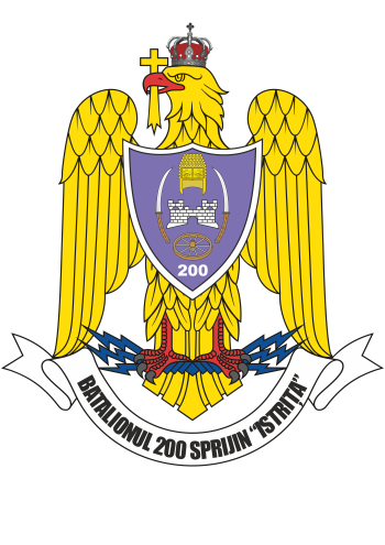 Coat of arms (crest) of the 200th Support Battalion Istriţa, Romanian Army