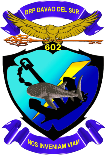 Coat of arms (crest) of the Landing Plattform Dock BRP Davao del Sur (LD-602), Philippine Navy