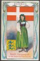 Arms, Flags and Folk Costume trade card Denmark Hauswaldt Kaffee