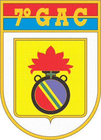 Coat of arms (crest) of the 7th Field Artillery Group, Brazilian Army