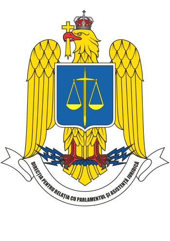Coat of arms (crest) of the Direction for the Relation to Parliament and Juridical Assistance, Romania