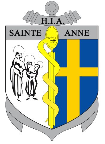 Coat of arms (crest) of the Armed Forces Instruction Hospital Sainte-Anne, France