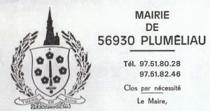 Blason de Pluméliau/Coat of arms (crest) of {{PAGENAME