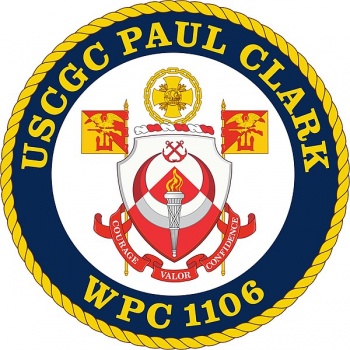 Coat of arms (crest) of the USCGC Paul Clark (WPC-1106)