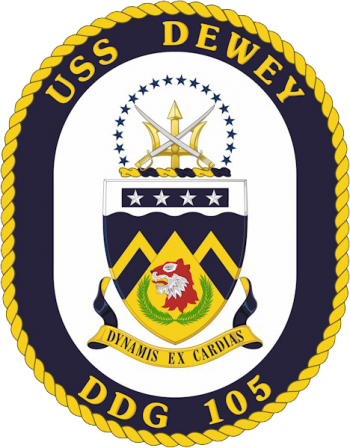 Coat of arms (crest) of the Destroyer USS Dewey (DDG-105)