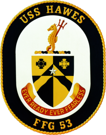 Coat of arms (crest) of the Frigate USS Hawes (FFG-53)