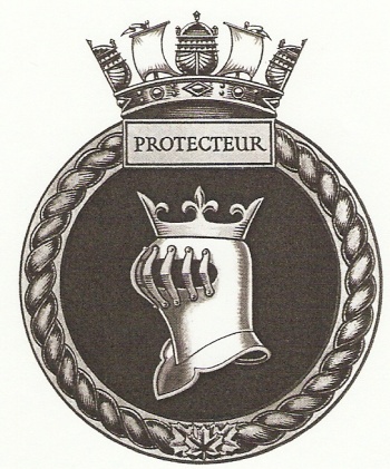 Coat of arms (crest) of the HMCS Protecteur, Royal Canadian Navy