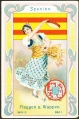 Arms, Flags and Folk Costume trade card Natrogat Spanien