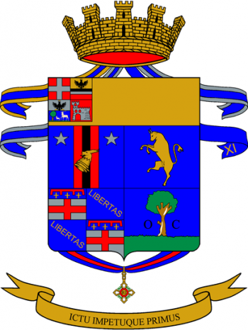 Coat of arms (crest) of the 1st Bersaglieri Regiment, Italian Army