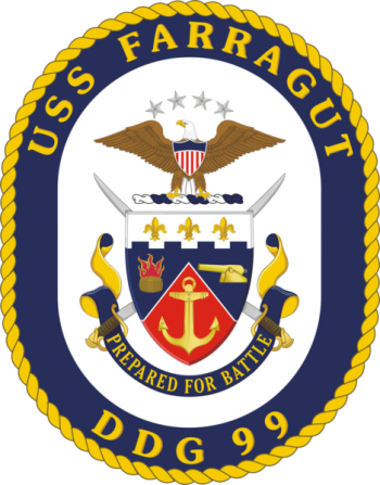 Coat of arms (crest) of the Destroyer USS Farragut (DDG-99)