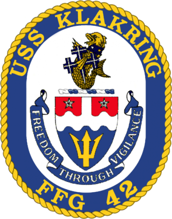 Coat of arms (crest) of the Frigate USS Klakring (FFG-42)
