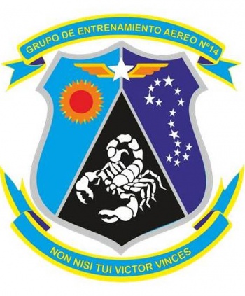 Coat of arms (crest) of the Air Training Group No 14, Air Force of Venezuela