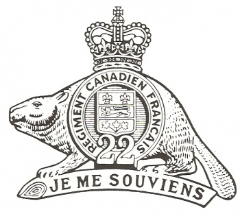 Coat of arms (crest) of Royal 22e Regiment, Canadian Army