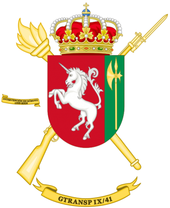 Coat of arms (crest) of the Transport Group IX-41, Spanish Army