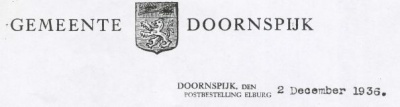 Wapen van Doornspijk/Coat of arms (crest) of Doornspijk