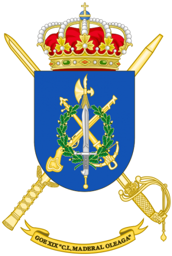 Coat of arms (crest) of the Special Operations Bandera C.L. Maderal Oleaga XIX, Spanish Army