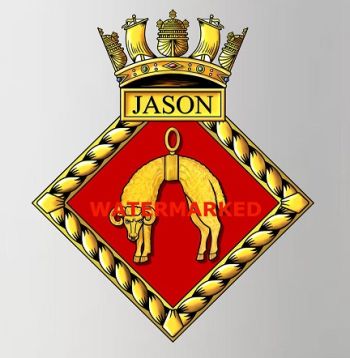 Coat of arms (crest) of the HMS Jason, Royal Navy