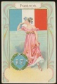 Arms, Flags and Folk Costume trade card Frankreich Hauswaldt Kaffee