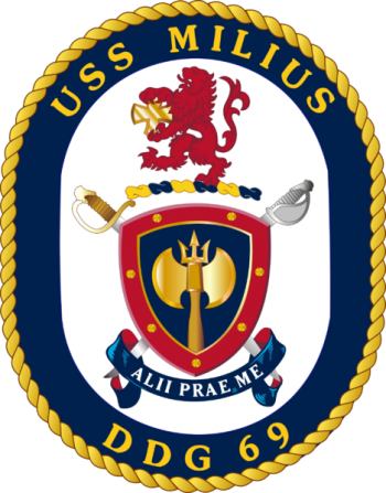 Coat of arms (crest) of the Destroyer USS Milius