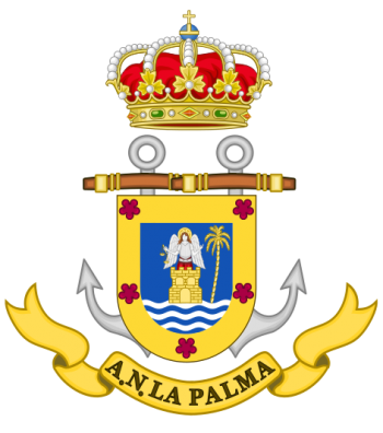 Coat of arms (crest) of the Naval Assistantship La Palma, Spanish Navy