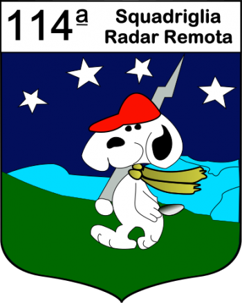Coat of arms (crest) of the 114th Remote Radar Squadron, Italian Air Force