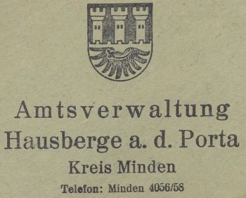 Wappen von Amt Hausberge/Coat of arms (crest) of Amt Hausberge
